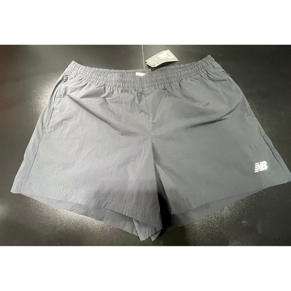 NWT New Balance Athletics Stretch Shorts Mens 2XL Black MS41517 Running Training